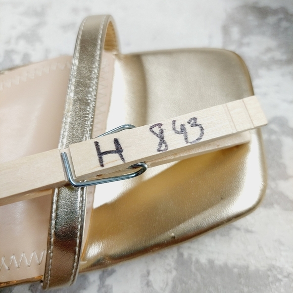 New BP Netta Platform Gold Metallic Strappy Sandals H843 - Picture 13 of 13